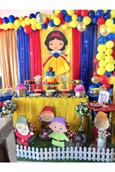 BALON DİYARI 50 Adet Balon + Zincir Pamuk Prenses Konsept Doğum Günü Parti Sa...