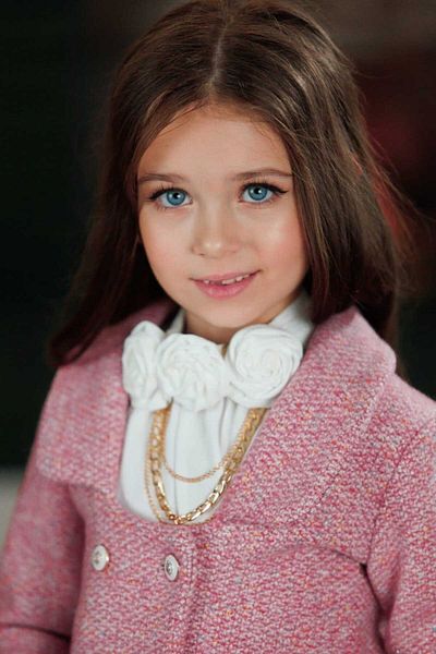 Ribbon kids Girl's Skirt&Jacket&Shirt&Beanie&Brooch Full Set