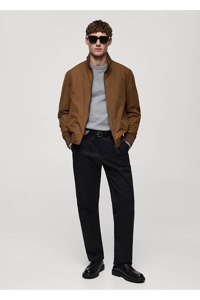 MANGO Man Water Repellent Quilted Bomber Jacket