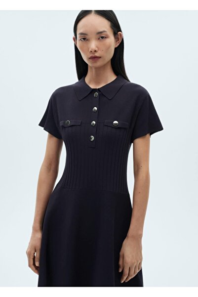 MANGO Woman Buttoned Knitwear Dress