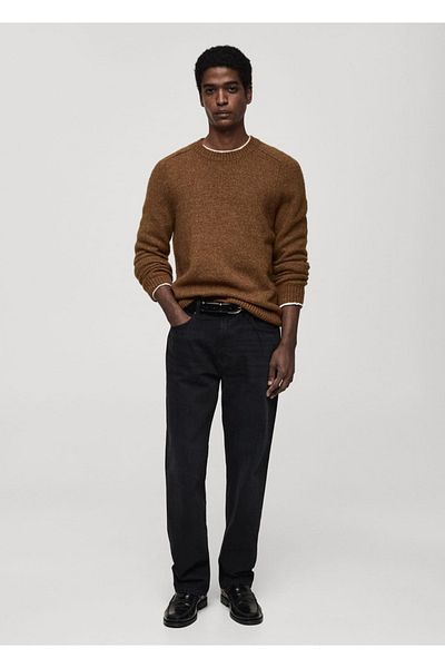 MANGO Man Wool and Cotton Blended Knitwear Sweater