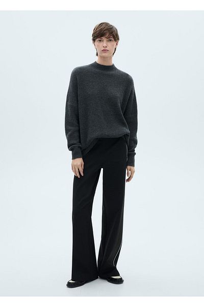 MANGO Woman Contrast Striped Knitwear Pants
