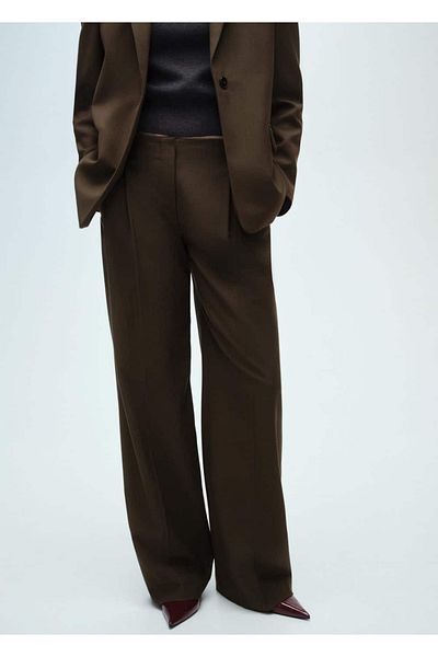 MANGO Woman Wideleg fabric pants