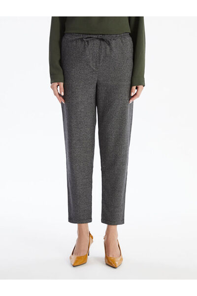 LC Waikiki Women's Plaid Pants with Elastic Waist - W4At00Z8