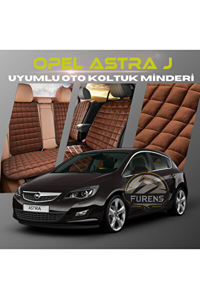 SHOOPLAA مجموعة وسائد مقعد السيارة لسيارة أوبل أسترا J باللون البني مع جيوب م...