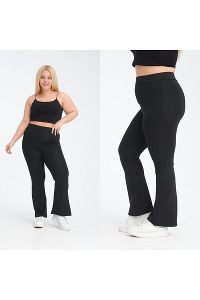 SERRAXXL Women's Diving / Scuba Fabric Flared Leg Trousers
