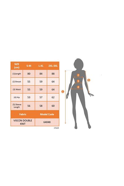 İpeksi Silky Women's Long Sleeve Crew Neck Short Viscose Two Thread Dress