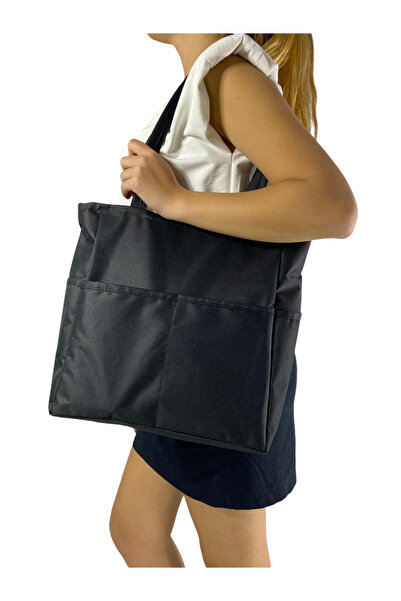 Gloria Geantă mare de sport pentru femei - neagră, geantă de mână și de umăr, cu mai multe compartimente