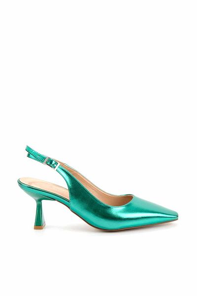 Bambi Hellgrüne klassische Damenschuhe mit Absatz K 01232150209