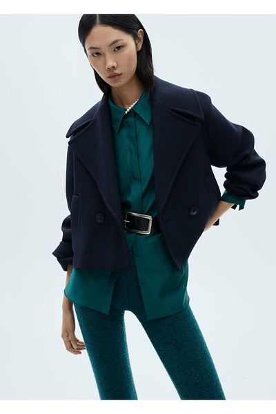 MANGO Woman Flared knitwear pants