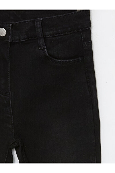 LC Waikiki Black Elastic Waist Girl's Jean Trousers
