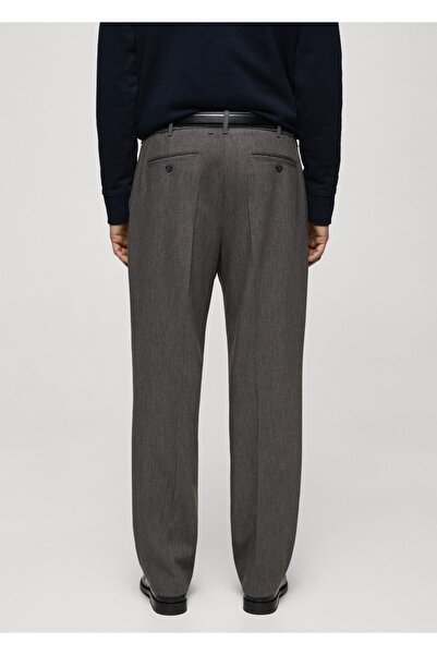 MANGO Man Düz kesim pilili pantolon