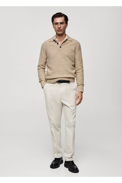 MANGO Man Mini Boucle Polo Shirt