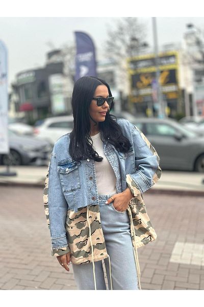 Qutu Butik 027 JACHETĂ CU MODEL CAMOUFLAGE LA SPATE