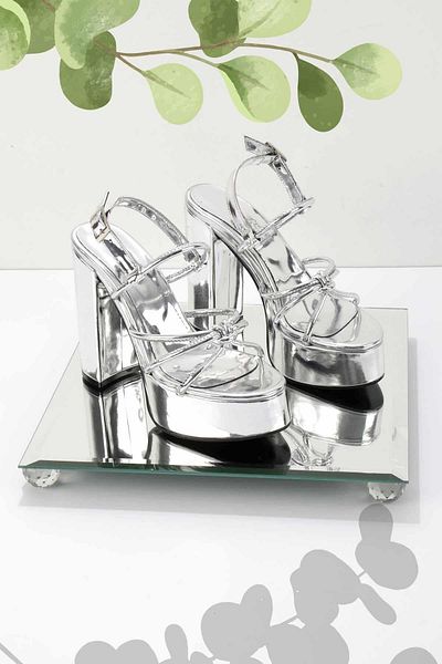 Bambi Lame Mirror Damen-Klassiker mit Absatz K 05575031239