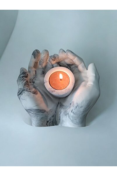 Trust Stone Beton Organizer - Χειροποίητο με διακοσμητική φιγούρα παλάμης, μπ...