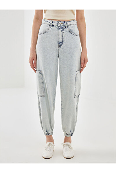 LC Waikiki Indigo Jogger Women's Cargo Jean Pants