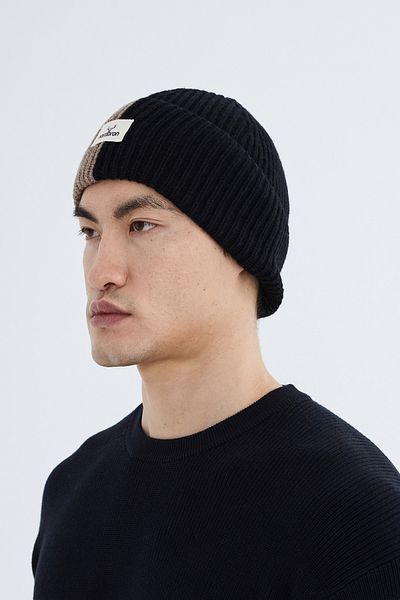 Nordbron Black Wool Basic Knitwear Marton - Stretchy and Winter Logo