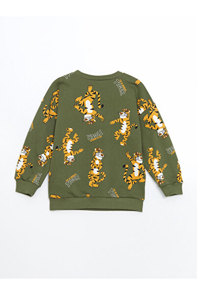 LC Waikiki LCW Kids Bisiklet Yaka Baskılı Erkek Çocuk Sweatshirt ve Eşofman Alt 2'li
