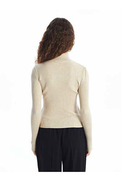 LC Waikiki Beige Half Turtleneck Women's Knitwear Sweater
