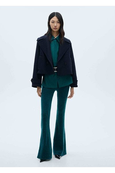 MANGO Woman Flared knitwear pants