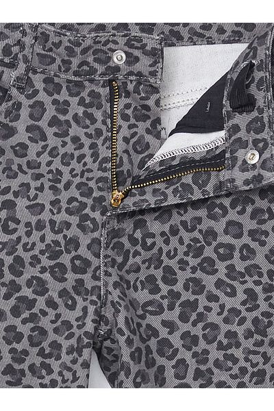 LC Waikiki Lcwk Adjustable Elastic Waist Leopard Print Girls' Jeans