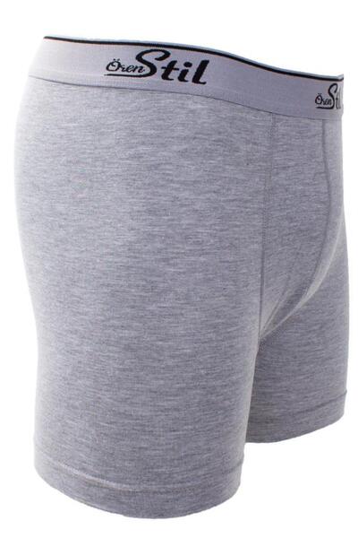 ÖREN STİL 44-8032 Gray 3-Pack Men's Cotton Stretch Fabric Boxers