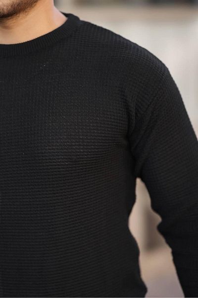 YUNED Square Patterned Crew Neck Knitwear