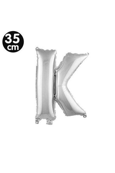 Parti Dükkanım K - Letter Foil Balloon Silver (35 cm)