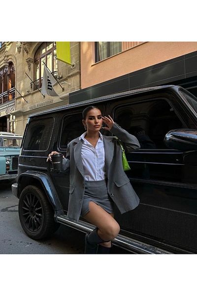 AL&SU BUTİK Mini Slit Skirt