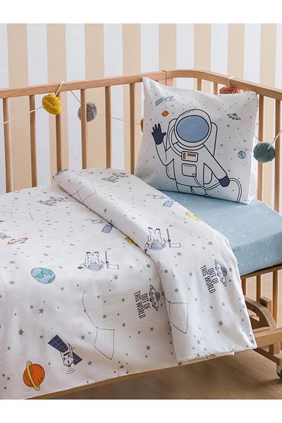LC Waikiki 100% Cotton Astronaut Printed Baby Bedding Set 100 X 150 cm