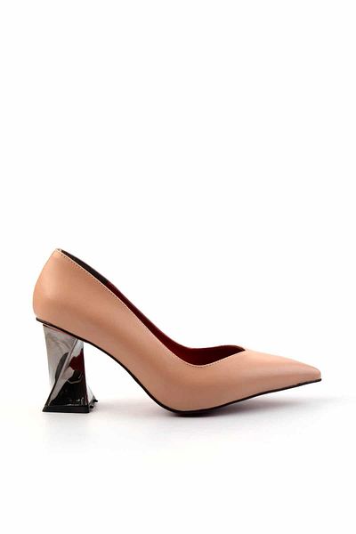 Bambi Nude Platin Damen Abendschuhe01575020909
