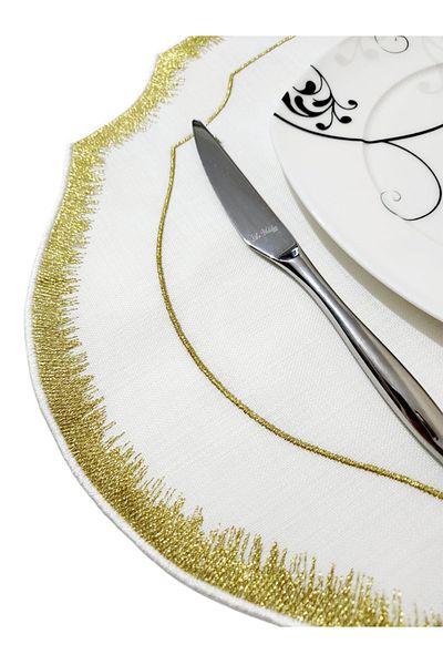 Nisahometeks 6 Τεμάχια Glitter Κεντημένα Λευκά είδη American Service - Λευκά είδη