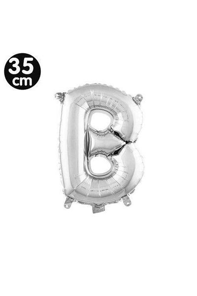 Parti Dükkanım B - Letter Foil Balloon Silver (35 cm)