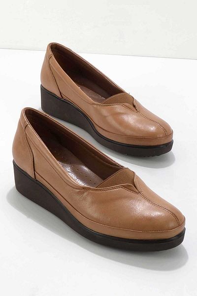 Bambi Brązowe, tan, oryginalne, skórzane, damskie, codzienne buty K01586060103