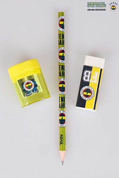 Fenerbahçe Lisanslı Kurşun Kalem, Silgi Ve Kalemtraş Seti