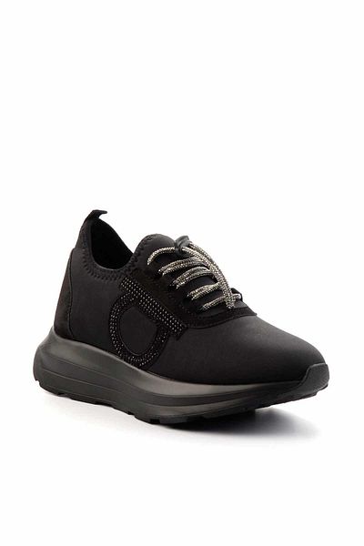 Bambi Black Platinum Stone Stretch Damen-Sneaker K 01212111117