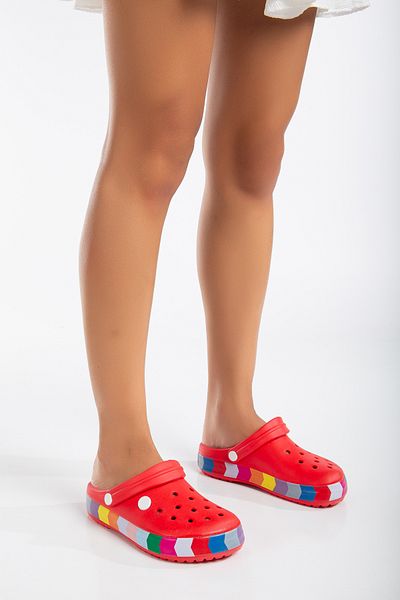moun shoes Red Unisex Decorated Full Orthopedic Women's and Men's Slippers