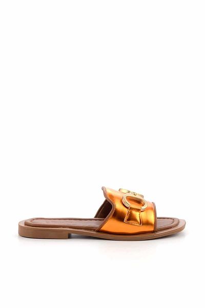 Bambi Metallic Orange Women's Slippers K04826052309
