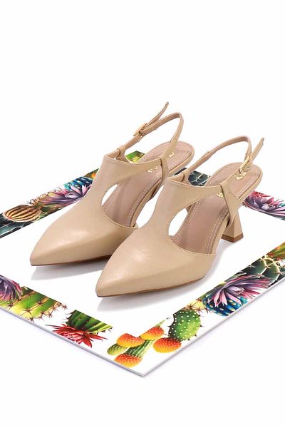 Bambi Beige Women's Classic Heeled Shoes01188206209