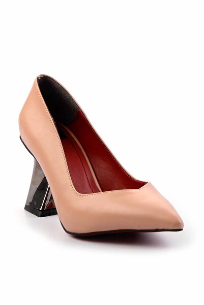 Bambi Dámské večerní společenské boty Nude Platinum01575020909