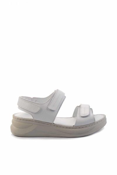 Bambi White Leather Women's Sandals K 05281018103