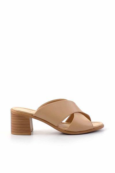 Bambi Nude Leather Women's Slippers K04290023403