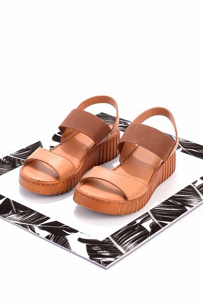 Bambi Taba Leather Women's Sandals K05763093003