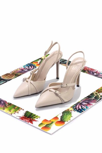 Bambi Beige Women's Classic Heeled Shoes01667010109