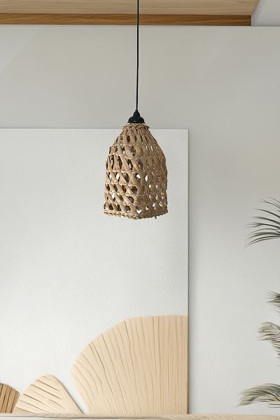 HAKİCİ Special Production Natural Handmade Wicker Chandelier