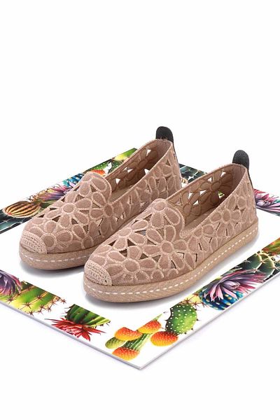 Bambi Nerz Wildleder Damen Espadrilles K 01117992302