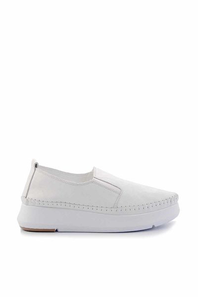 Bambi Weiße Damen-Freizeitschuhe aus echtem Leder K 01908005803