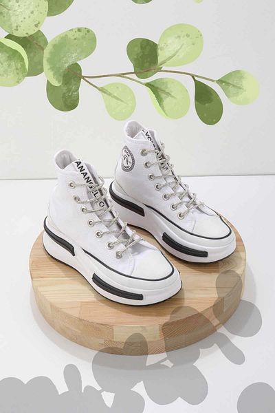 Bambi Λευκό λινό Γυναικείο Sneaker K 01688021318