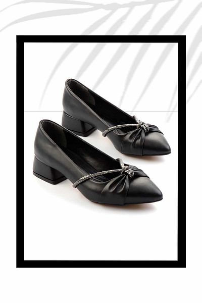 Bambi Pantofi clasici cu toc pentru femei negre K 01475020509